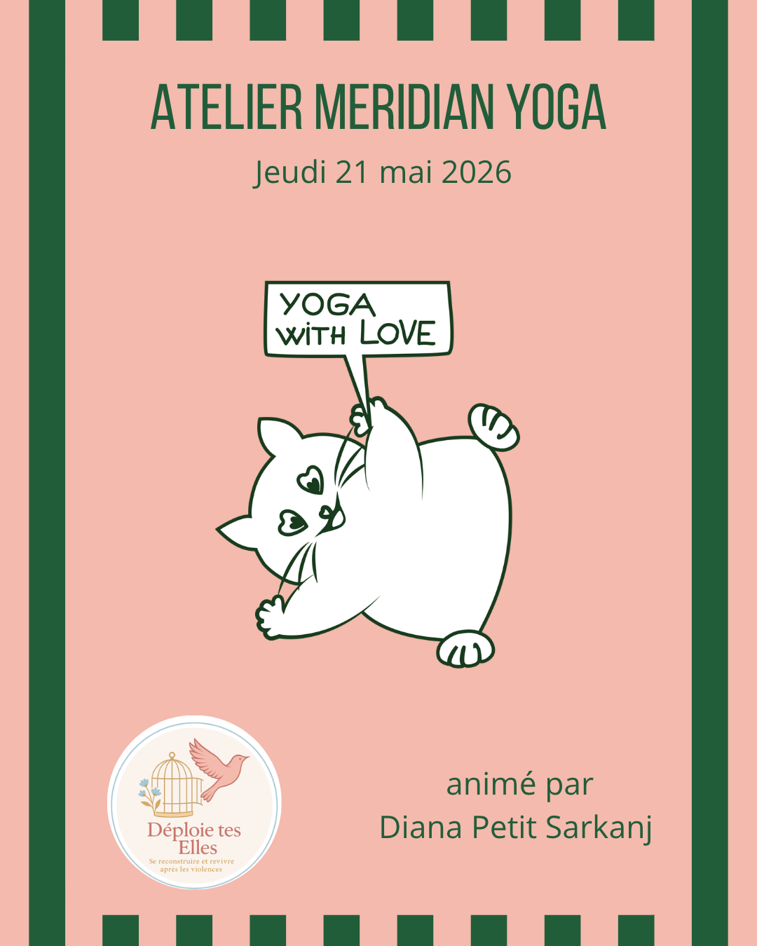 Atélier méridian yoga à Hérouville Saint Clair pour les femmes ayant subi la violence conjugale