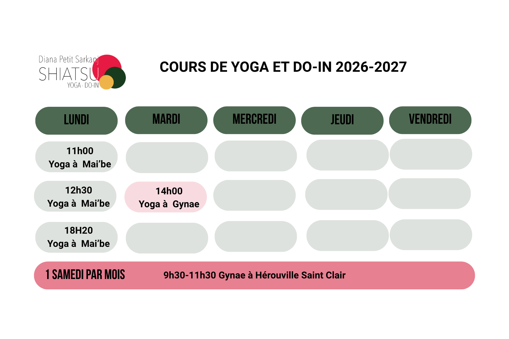 Cours de yoga et do-in à Caen et Hérouville Saint Clair